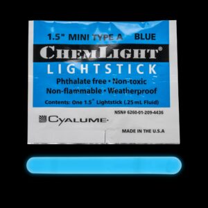 cyalume mini chemlight military grade chemical light sticks – 4 hour duration light sticks provide intense light, ideal as emergency or safety lights, for tactical applications, trail marking, map reading and much more, standard issue for u.s. military pe