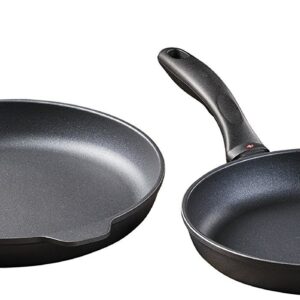 Swiss Diamond Nonstick Induction Fry Pan Duo, 9.5" & 11" Dishwasher & Oven Safe Fry Pans, Gray