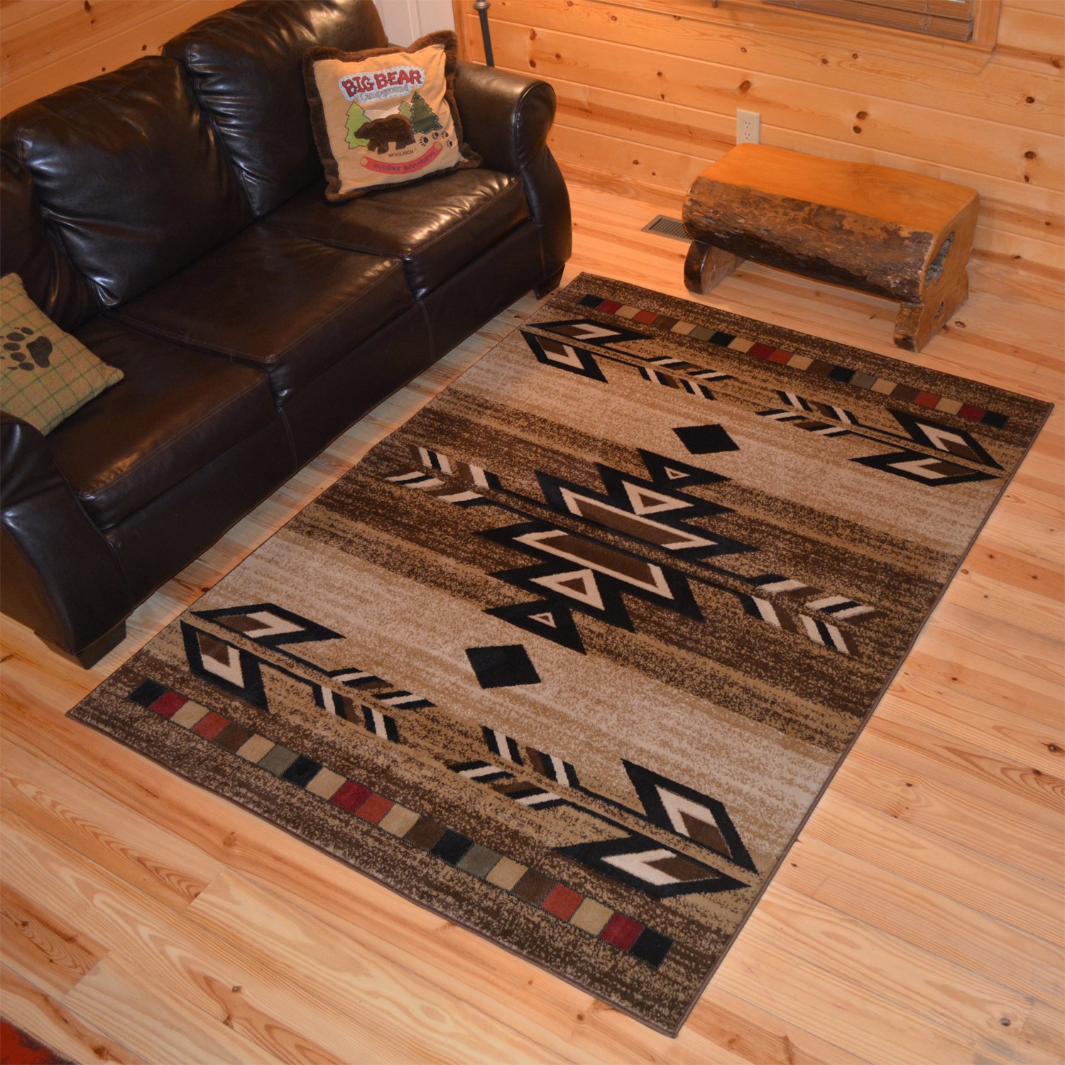 Rustic Lodge, Southwestern 2x8 Area Rug, 2'3"x7'7" Multi 7611