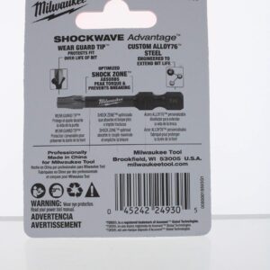 MILWAUKEE ELEC TOOL 48-32-4685 2" T25 Torx Bit (5 Pack)