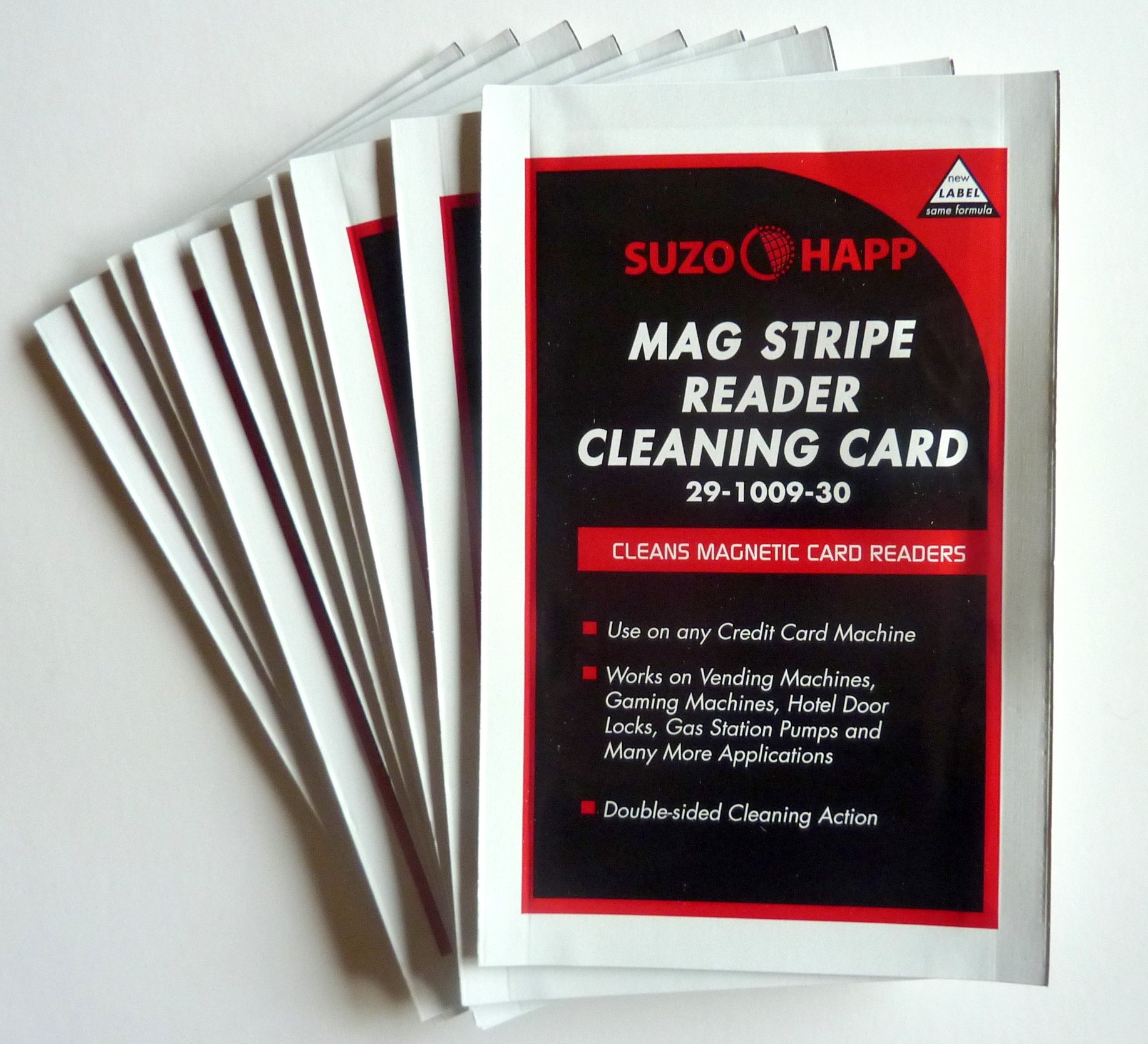 Suzo Happ Cleaning Card for Mag Stripe Card Readers Lot/12