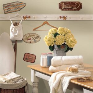 RoomMates York Wallcoverings Lale Forest Lodge Scenic Silhouette Border, Browns