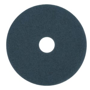 3m blue cleaner floor pad 5300, 11", 5/case, heavy duty scrubbing pad for hard surface floors