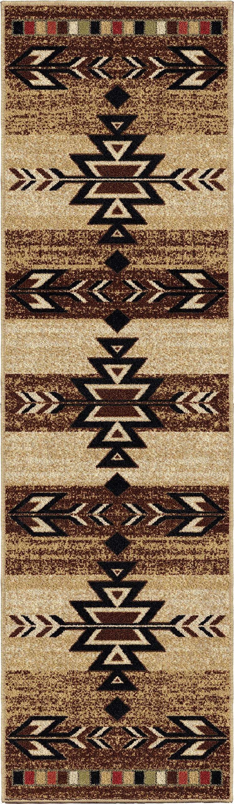 Rustic Lodge, Southwestern 2x8 Area Rug, 2'3"x7'7" Multi 7611