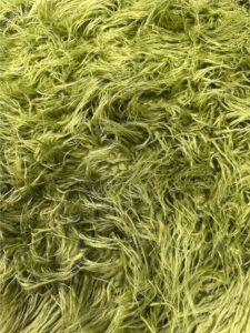 faux/fake fur mongolian olive green fabric by the yard