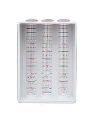 spill stop 13-908 exacto pour bar test kit, plastic, 3-tube, liquid calibration system to train bartenders, white, made in usa