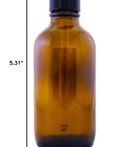 Cocktail Bitters Amber Glass Dropper Bottle - Empty - 4 oz