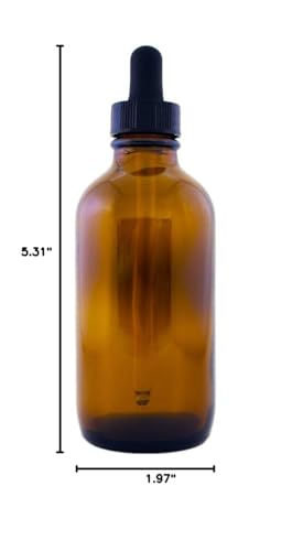 Cocktail Bitters Amber Glass Dropper Bottle - Empty - 4 oz