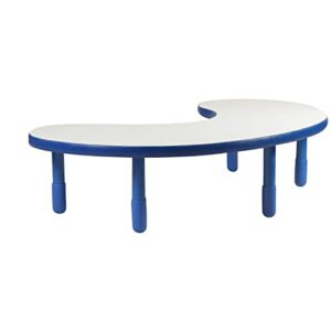 children’s factory baseline teacher/kidney table, homeschool/playroom toddler furniture, kids activity table for daycare/classroom learning, 16" legs, royal blue