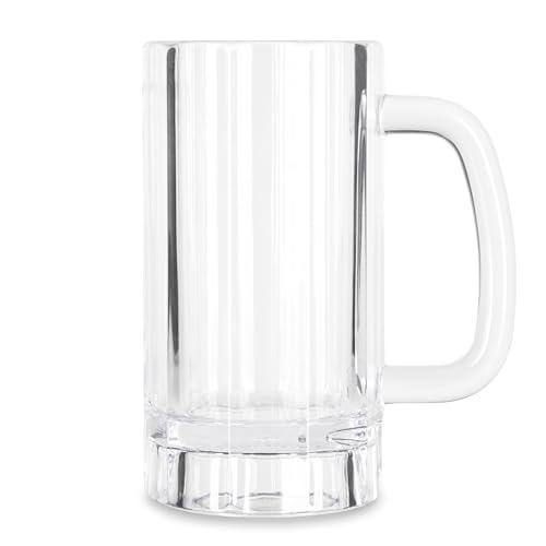 Carlisle FoodService Products 4396507 Lexington Plastic bar Mug, Polycarbonate, Clear, 16 Ounce