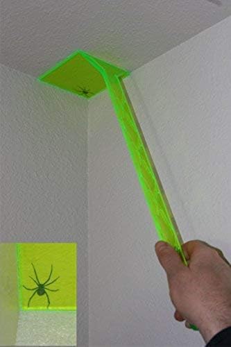 Spider Fighter Handheld Spider Killer. Transparent for Accuracy with Angle for Ceilings, Corners and Many Other Places. Can You or Your Family Eat or Sleep with a Spider on Your Ceiling? – Qty. 1