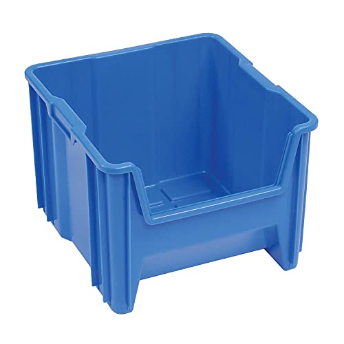 QUANTUM STORAGE SYSTEMS Giant Stack QGH800BL Solid Part Organizer Blue Bins 18" L x 17" W x 13" H 2 Pack