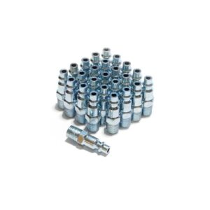 primefit ip1414ms-b25-p (25 pack) industrial style air quick connect plugs/nipples steel 1/4" x 1/4" male npt