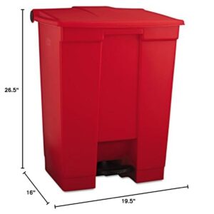 Rubbermaid Red 18 Gal Step-On Container