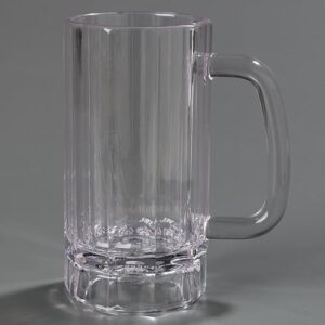 Carlisle FoodService Products 4396507 Lexington Plastic bar Mug, Polycarbonate, Clear, 16 Ounce