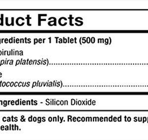 Dr. Mercola, SpiruGreen, for Cats and Dogs (180 Tablets), with Organic Spirulina and Microalgae,Organic Spirulina, Non GMO, Soy Free, Gluten Free