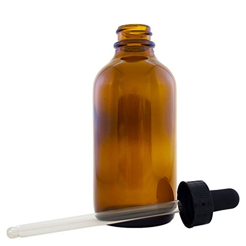 Cocktail Bitters Amber Glass Dropper Bottle - Empty - 4 oz