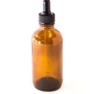 Amber Glass Bottles with Glass Droppers - 2 Each - 4 Oz Capacity