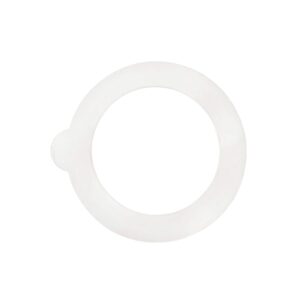 bormioli rocco glass co 6 piece fido jar replacement gaskets, 3.25", white