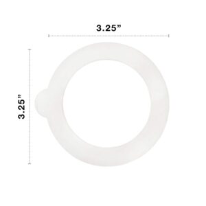 Bormioli Rocco Glass Co 6 Piece Fido Jar Replacement Gaskets, 3.25", White