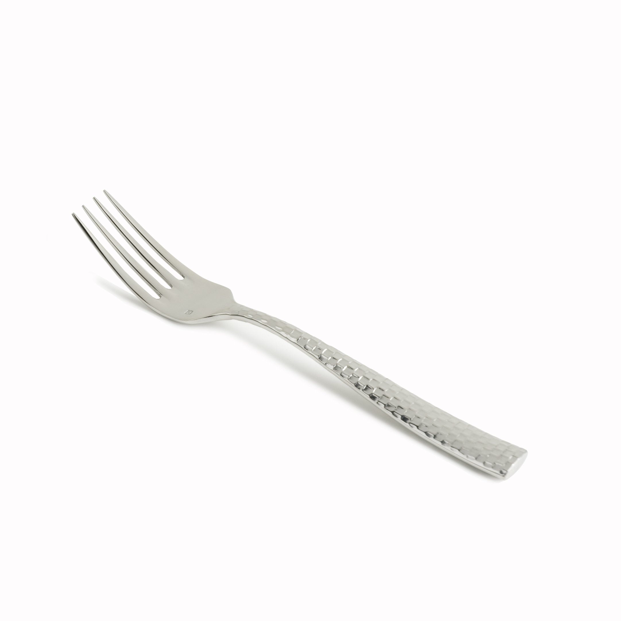 Fortessa Lucca Faceted 18/10 Stainless Steel Flatware Salad/Dessert Fork, Set of 12