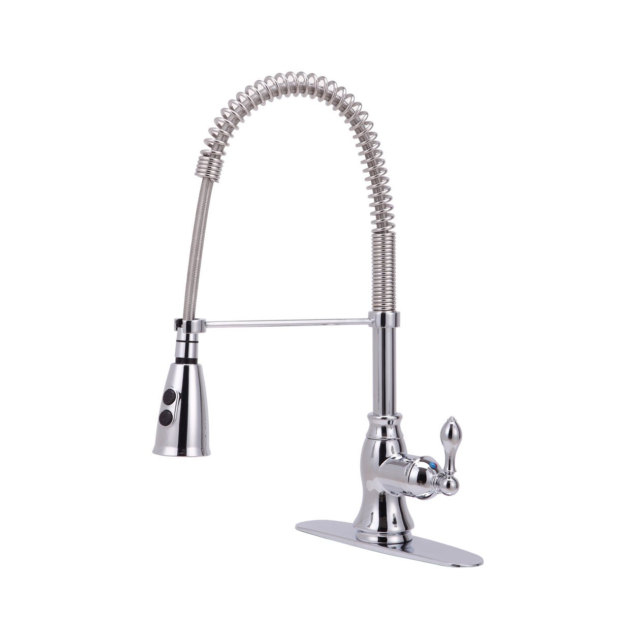 Ultra UF12200 Single Handle Chrome Kitchen Faucet with Pull-Down Spout