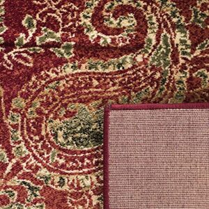 SAFAVIEH Lyndhurst Collection Area Rug - 6' x 9', Red & Multi, Traditional Paisley Design, Non-Shedding & Easy Care, Ideal for High Traffic Areas in Living Room, Bedroom (LNH224B)