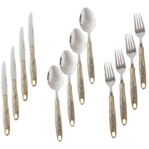 Western Buckle Stainless Silverware Dinner Set (12 piece set) by Cowboy Living