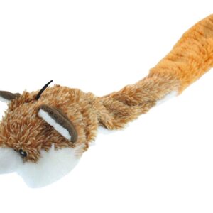 Multipet Bouncy Burrow Fox 20-Inch No Stuffing Dog Toy