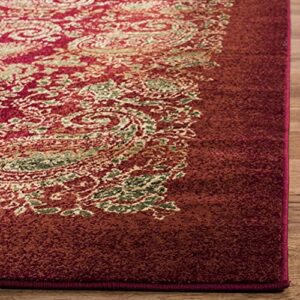 SAFAVIEH Lyndhurst Collection Area Rug - 6' x 9', Red & Multi, Traditional Paisley Design, Non-Shedding & Easy Care, Ideal for High Traffic Areas in Living Room, Bedroom (LNH224B)