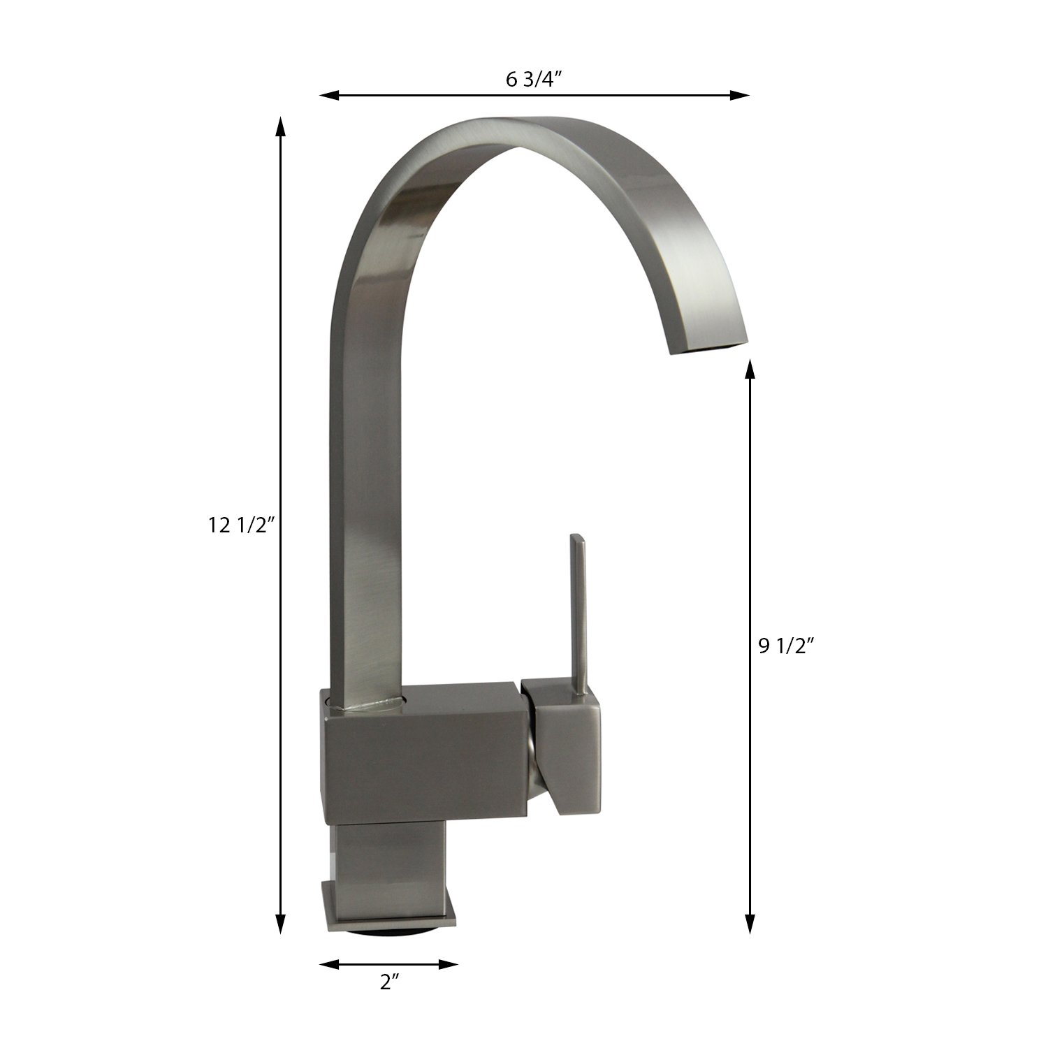 Dyconn Hudson FL003-A8BN 12-1/2-Inch Contemporary Modern Bath, Vanity, Bar Faucet (Brushed Nickel)