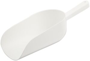 benchmark 42020 plastic popcorn scoop with 4" handle, white