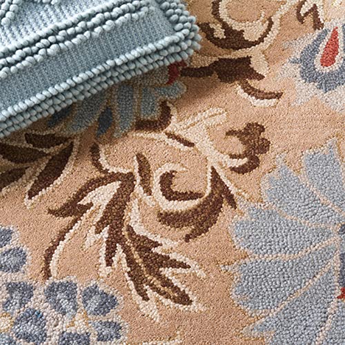 SAFAVIEH Blossom Collection 2'3" x 8' Beige / Multi BLM913C Handmade Floral Premium Wool Runner Rug