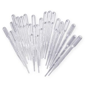 100pcs plastic transfer pipettes 3ml plastic squeeze transfer disposable dropper for essential oils liquids graduated