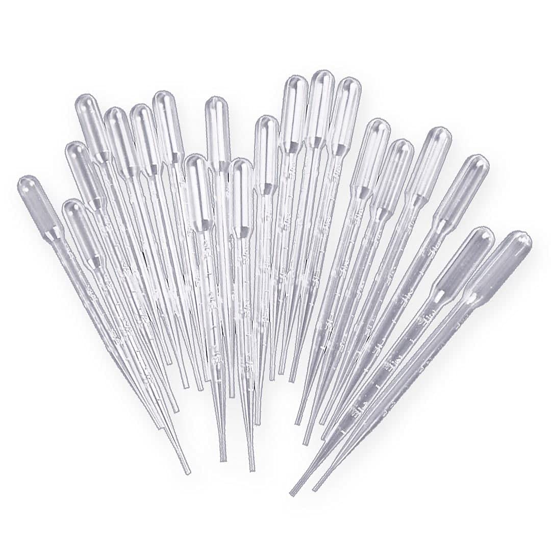 100PCS Plastic Transfer Pipettes 3ml Plastic Squeeze Transfer Disposable Dropper for Essential Oils Liquids Graduated