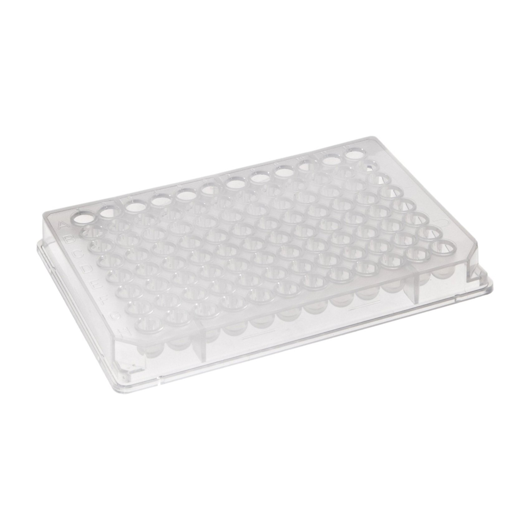 Corning 3596 Polystyrene Flat Bottom 96 Well TC-Treated Clear Microplate, With Lid, 360 microliter Well Volume (Case of 50)