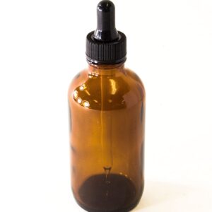 Amber Glass Bottles with Glass Droppers - 2 Each - 4 Oz Capacity