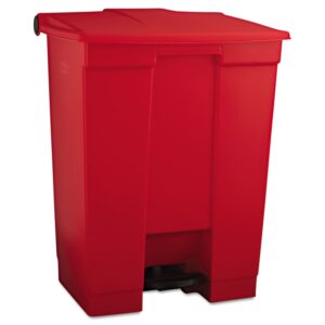 rubbermaid red 18 gal step-on container