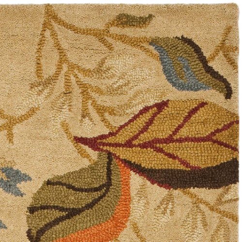 SAFAVIEH Blossom Collection 2'3" x 8' Beige / Multi BLM913C Handmade Floral Premium Wool Runner Rug