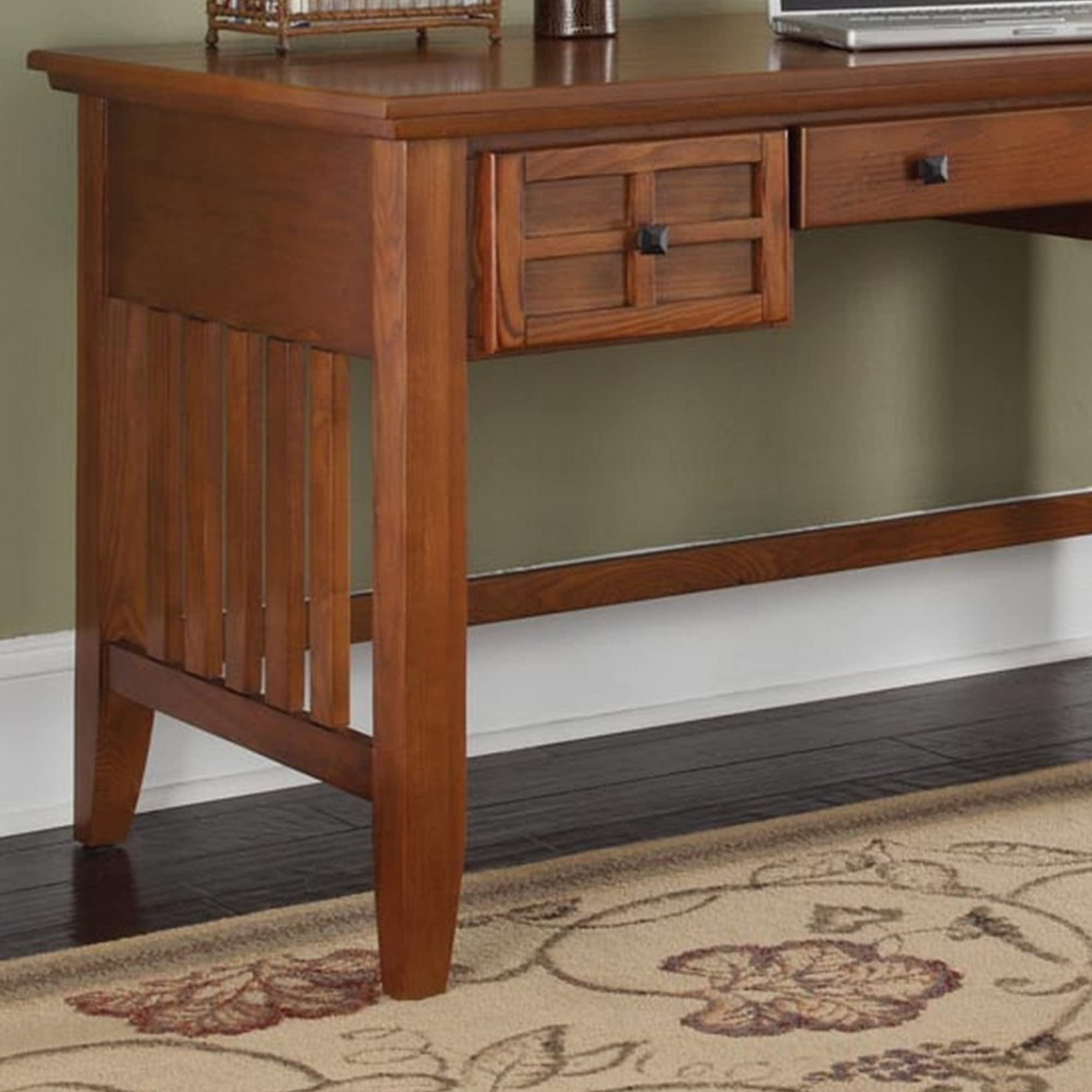 Arts & Crafts Cottage Oak Executive Desk by Home Styles