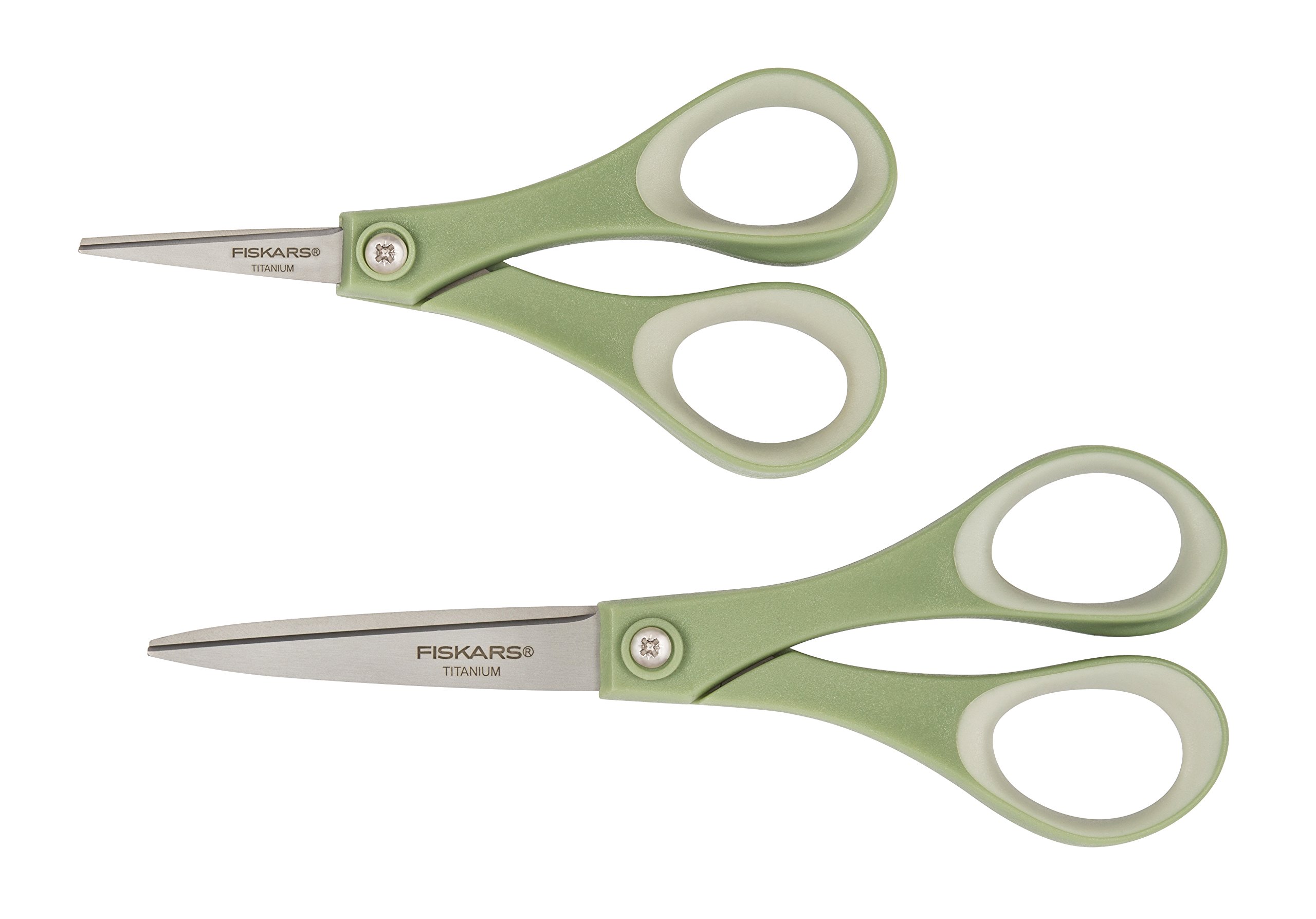 Fiskars Performance Titanium Scissors 7 Inch and 5 Inch Set, Color Received May Vary