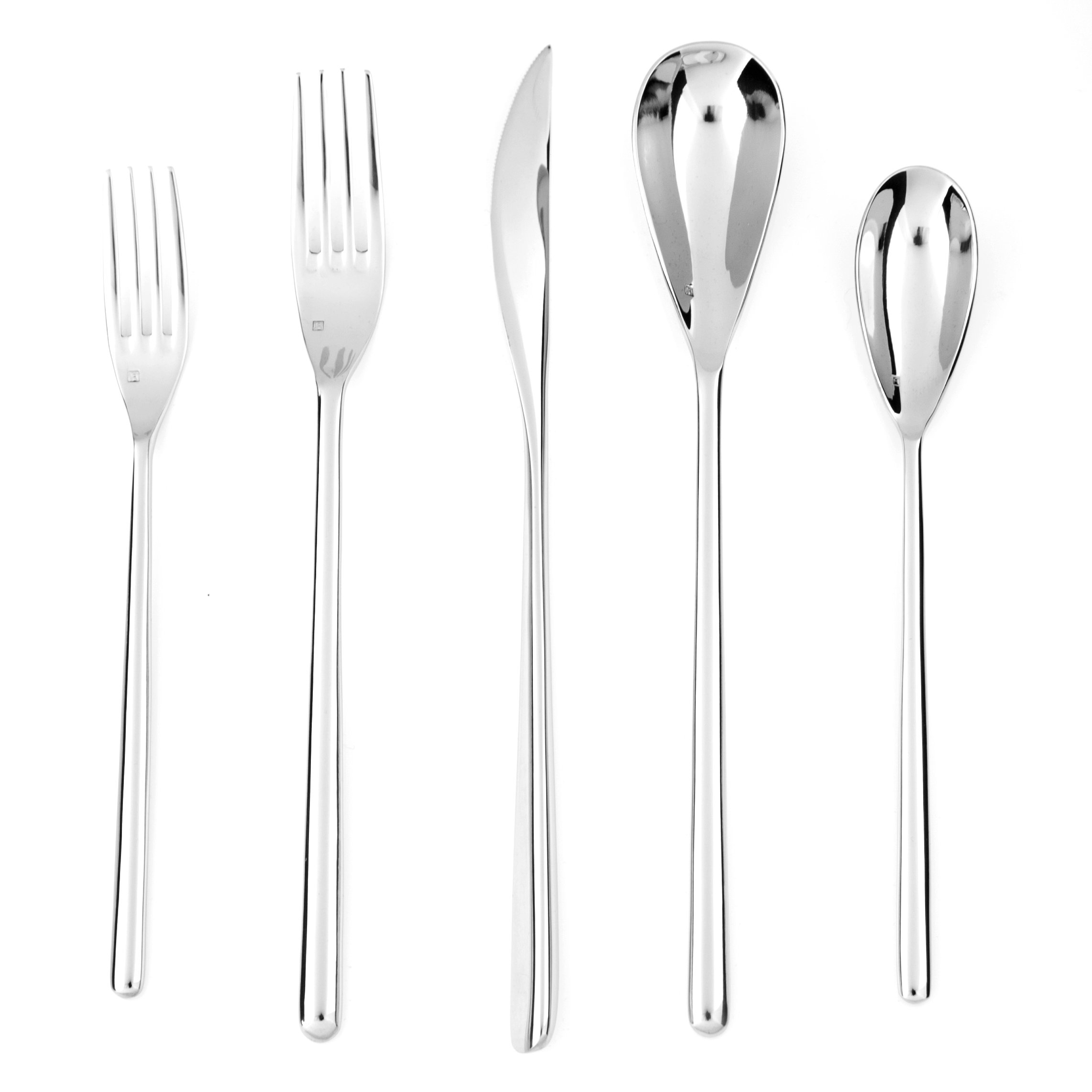 Fortessa Dragonfly 18/10 Stainless Steel Flatware Dessert/Tea Spoon, 7-Inch, Set of 12