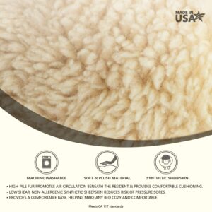 NYOrtho Fluffy Synthetic Sheepskin Bed Pads Non-allergenic, Washable for air Circulation 30"-60"