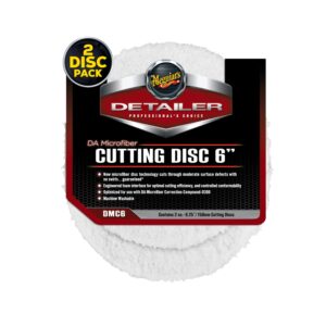 meguiar's dmc6 da 6" microfiber cutting disc, 2 pack