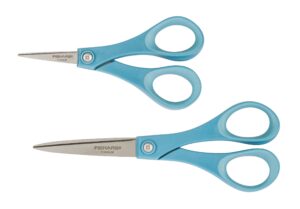 fiskars performance titanium scissors 7 inch and 5 inch set, color received may vary