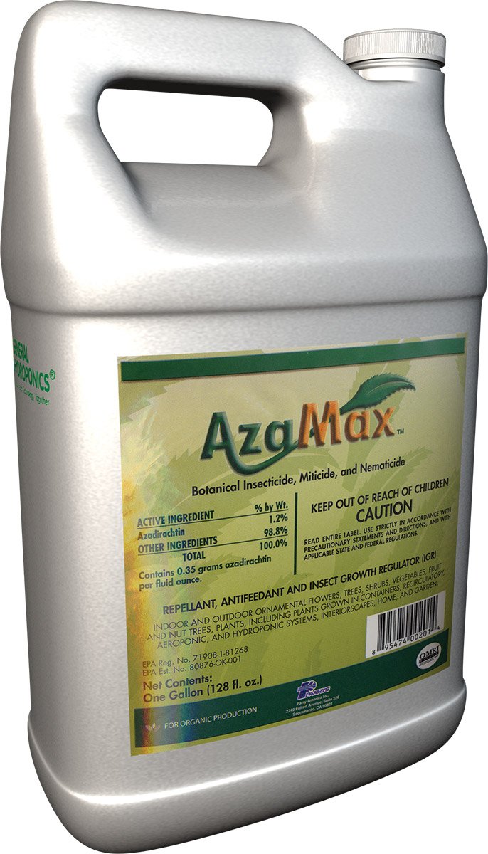 General Hydroponics GH2003 AzaMax Botanical Insecticide, Miticide & Nematicide, 1 Gallon