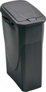 m-home ecobin 25 pls8081-34 plastic waste bin with anthracite lid 21.5 x 36 x 51 cm / 25 l