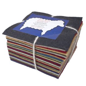 bgick 36 5" squares 100% wool felt americana colors charm pack