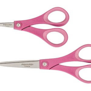 Fiskars Performance Titanium Scissors 7 Inch and 5 Inch Set, Color Received May Vary