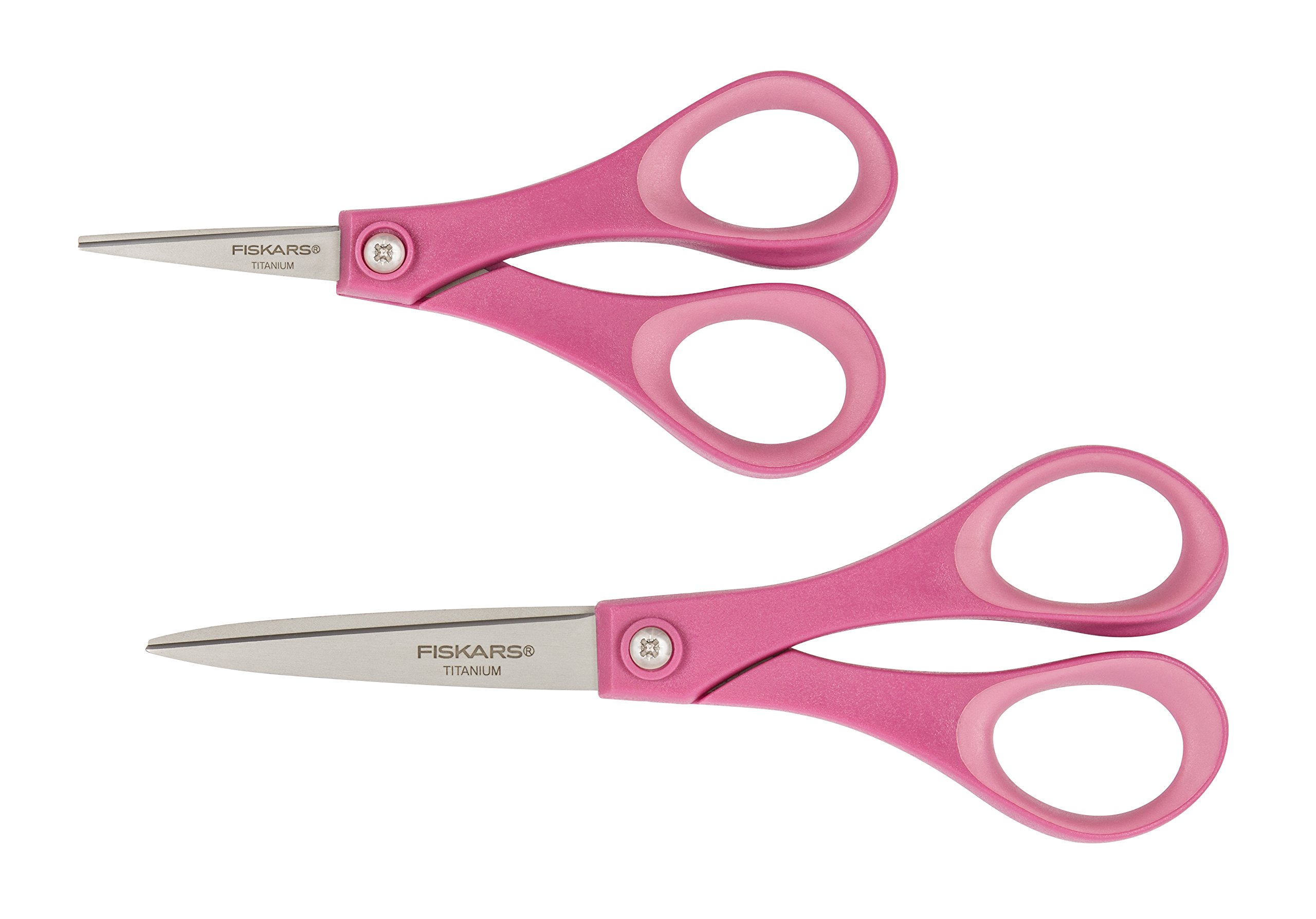 Fiskars Performance Titanium Scissors 7 Inch and 5 Inch Set, Color Received May Vary